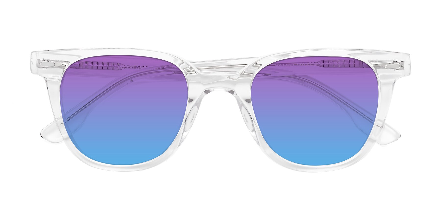 Folded Front of Beacon in Clear with Purple / Blue Gradient Lenses