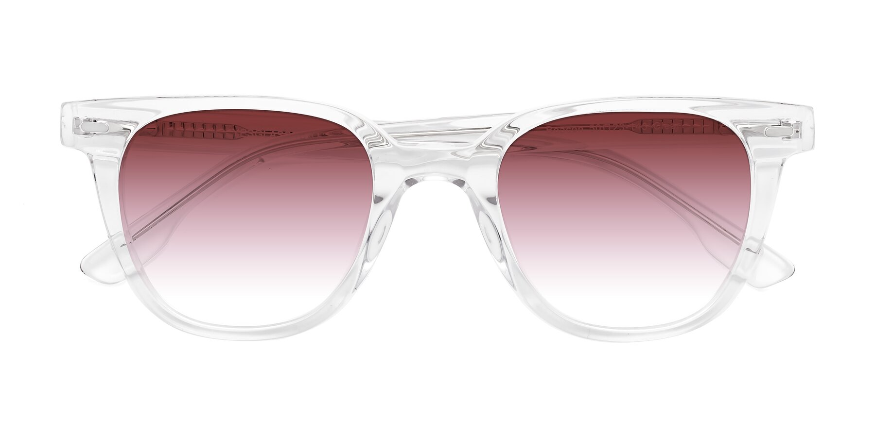 Folded Front of Beacon in Clear with Garnet Gradient Lenses