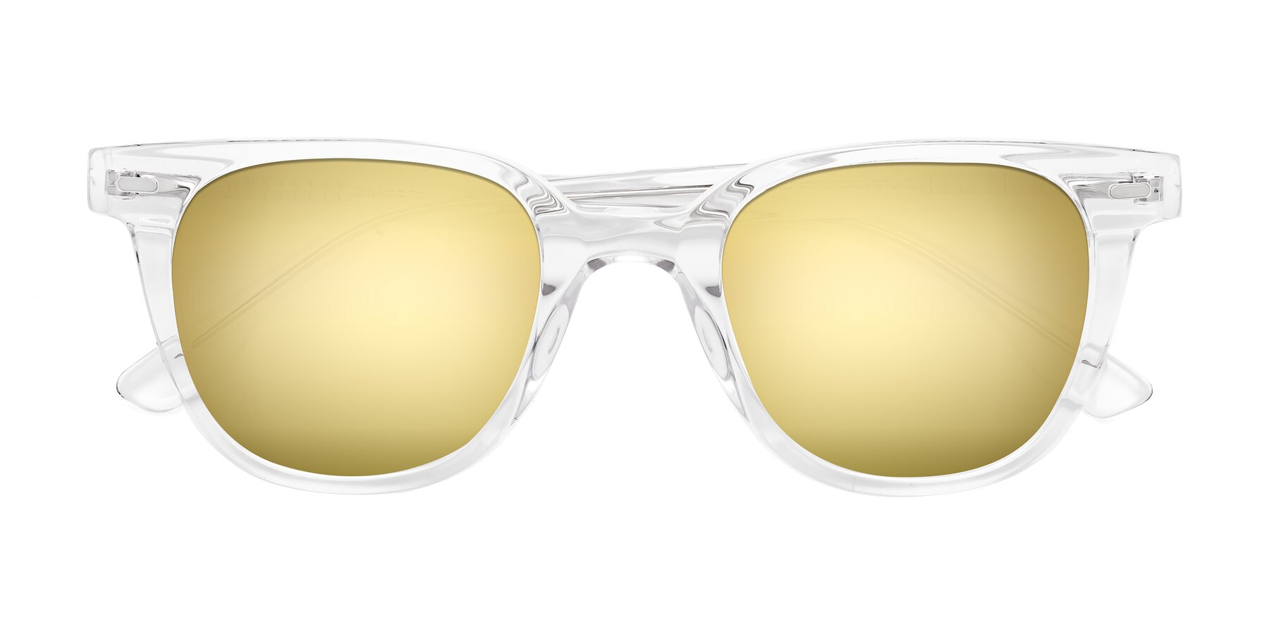 Folded Front of Beacon in Clear with Gold Mirrored Lenses