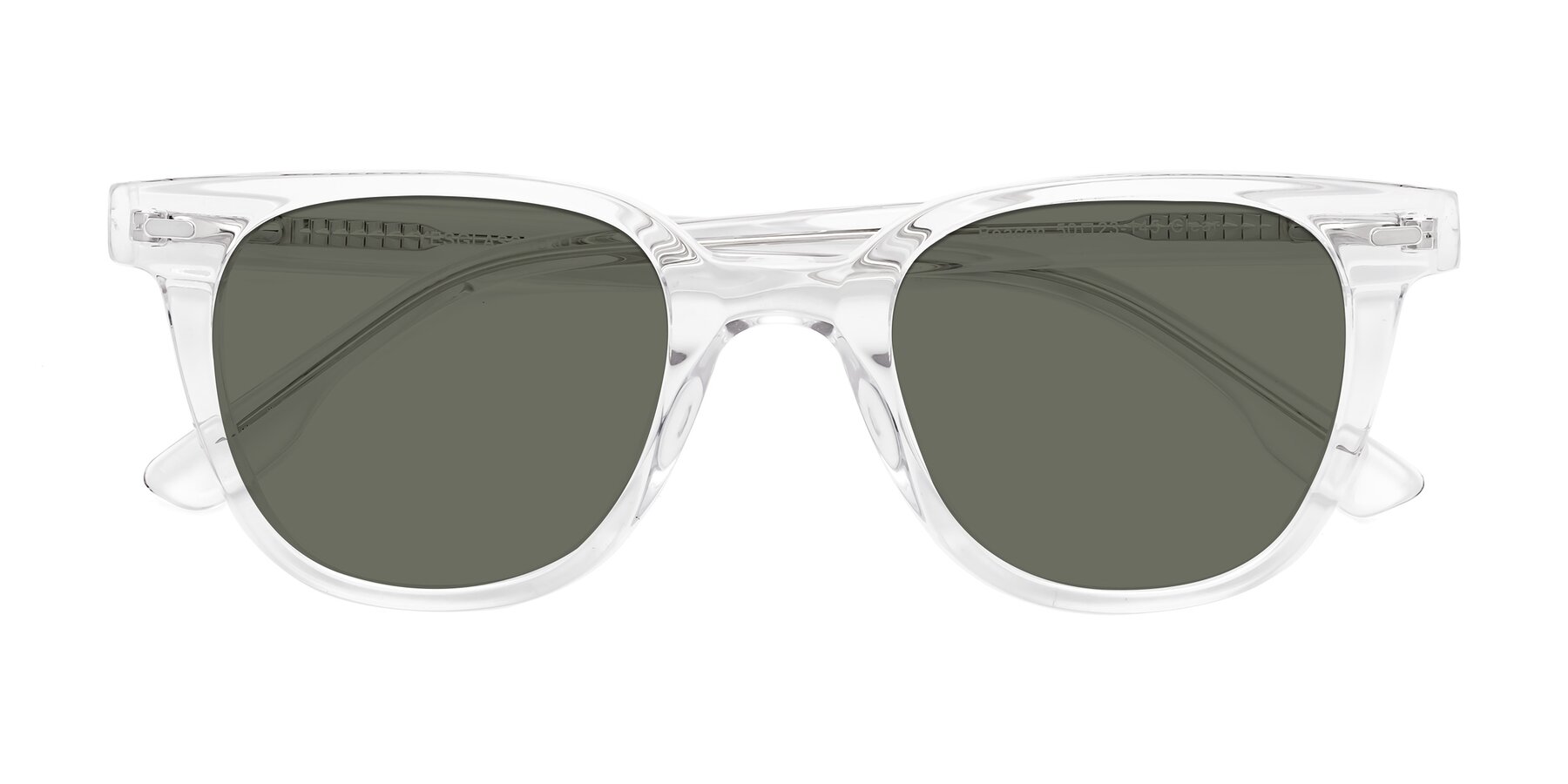 Folded Front of Beacon in Clear with Gray Polarized Lenses