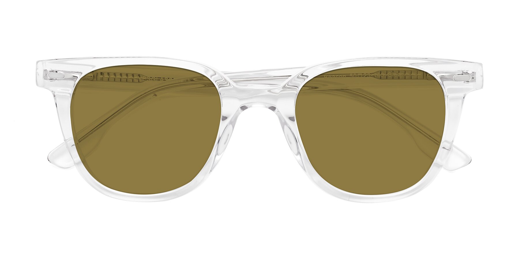 Folded Front of Beacon in Clear with Brown Polarized Lenses
