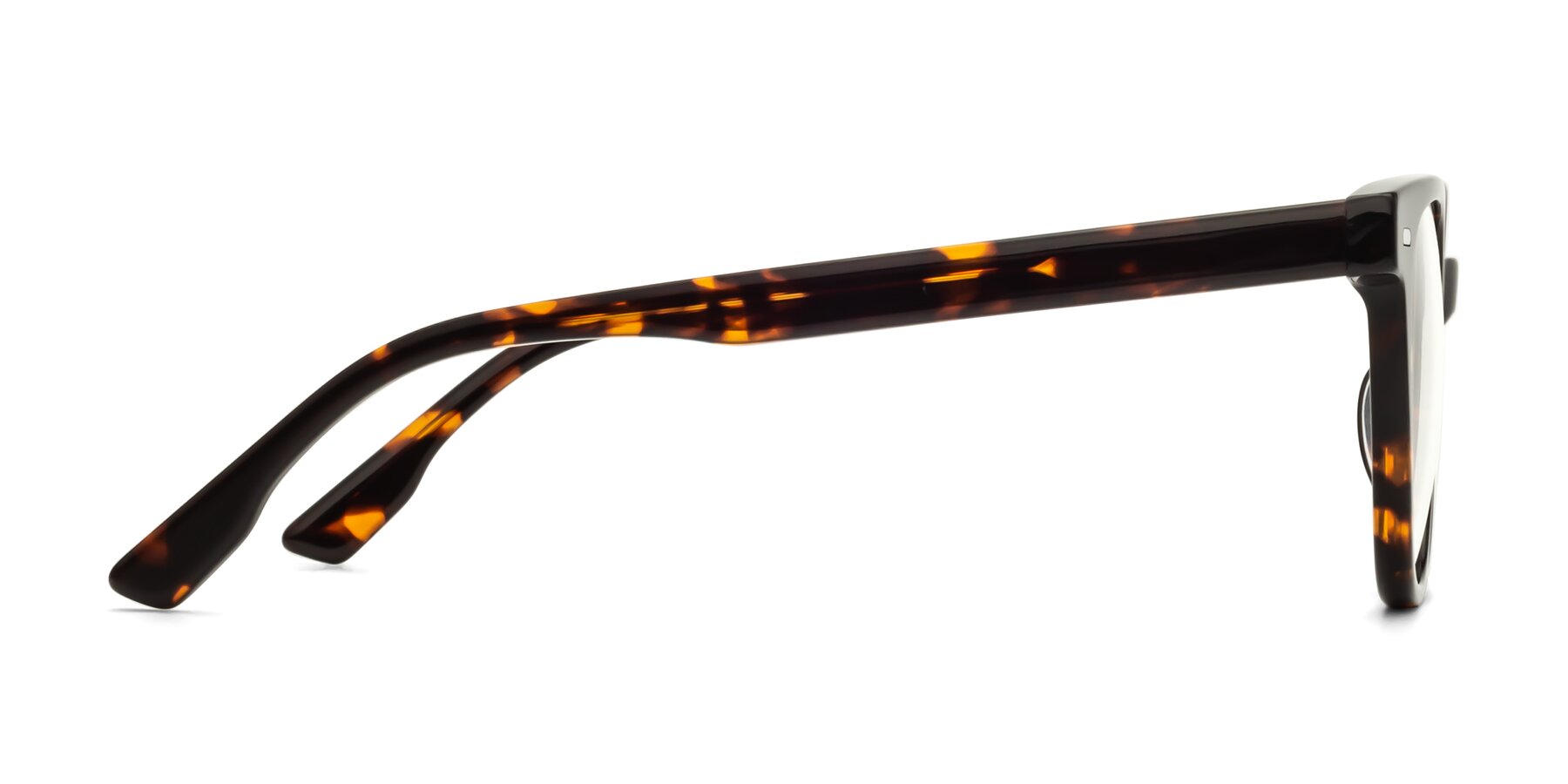 Side of Beacon in Tortoise with Clear Eyeglass Lenses