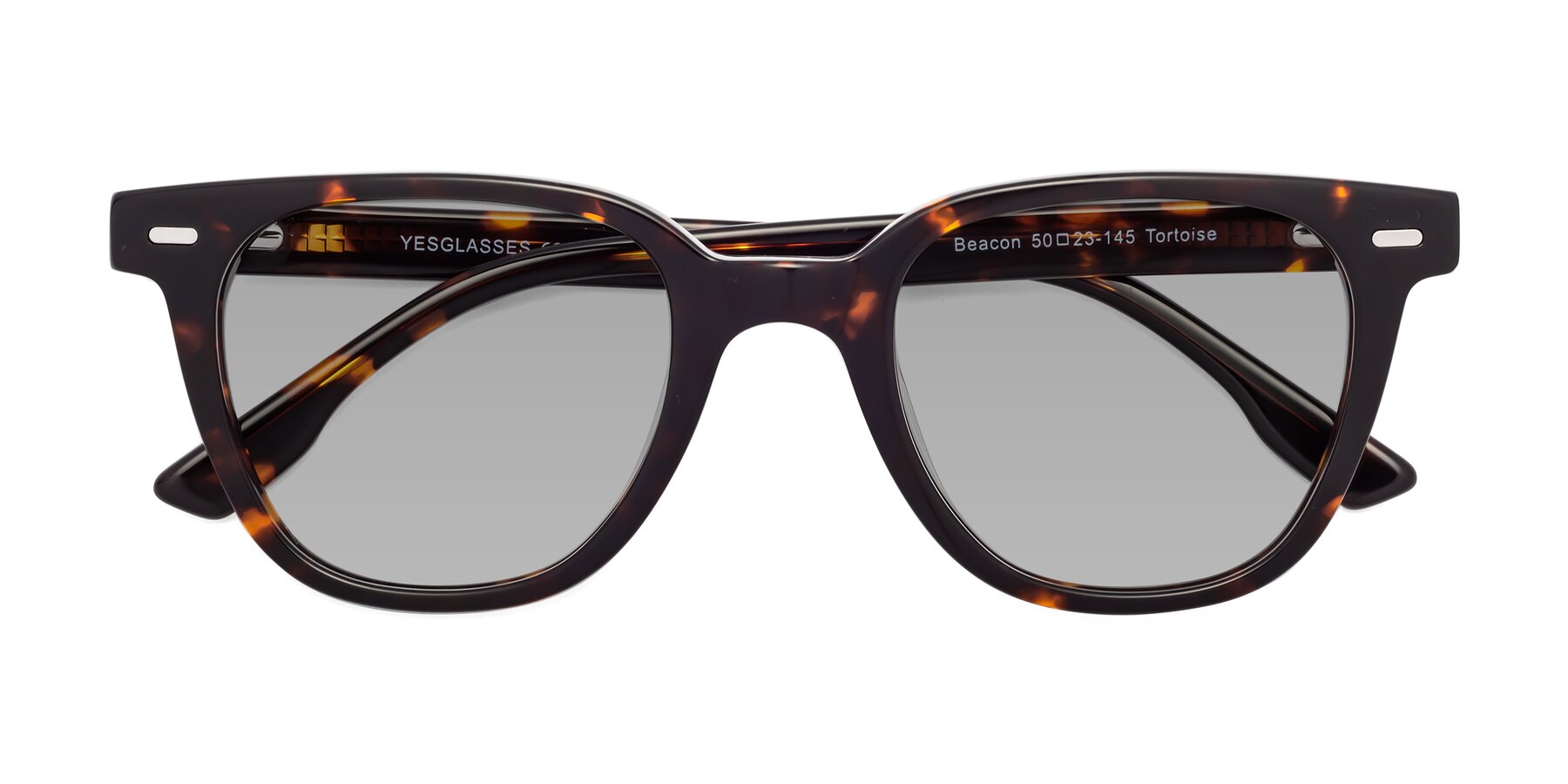 Folded Front of Beacon in Tortoise with Light Gray Tinted Lenses