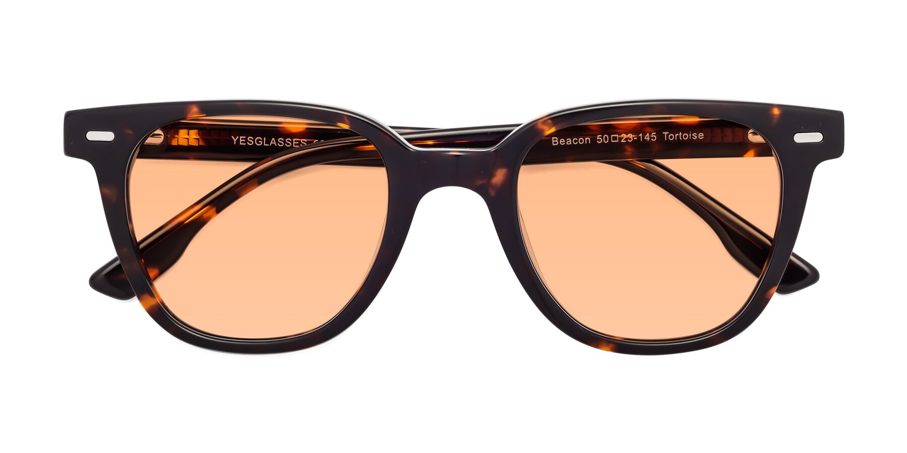 Folded Front of Beacon in Tortoise with Light Orange Tinted Lenses