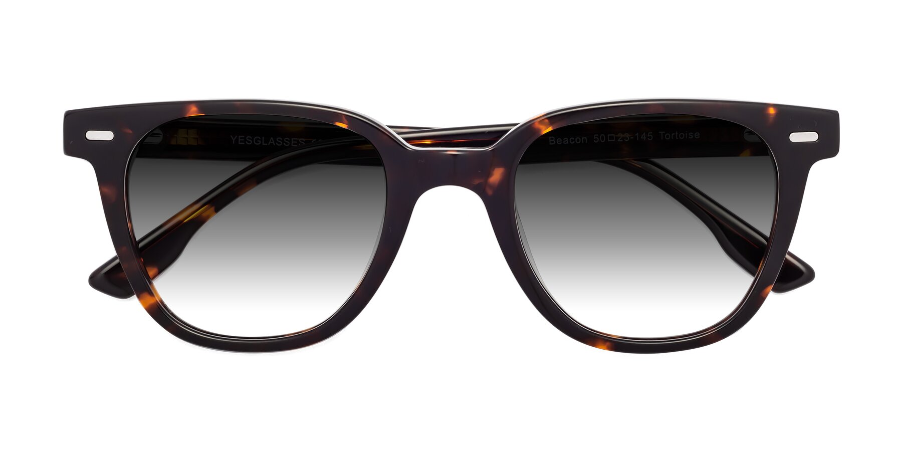 Folded Front of Beacon in Tortoise with Gray Gradient Lenses