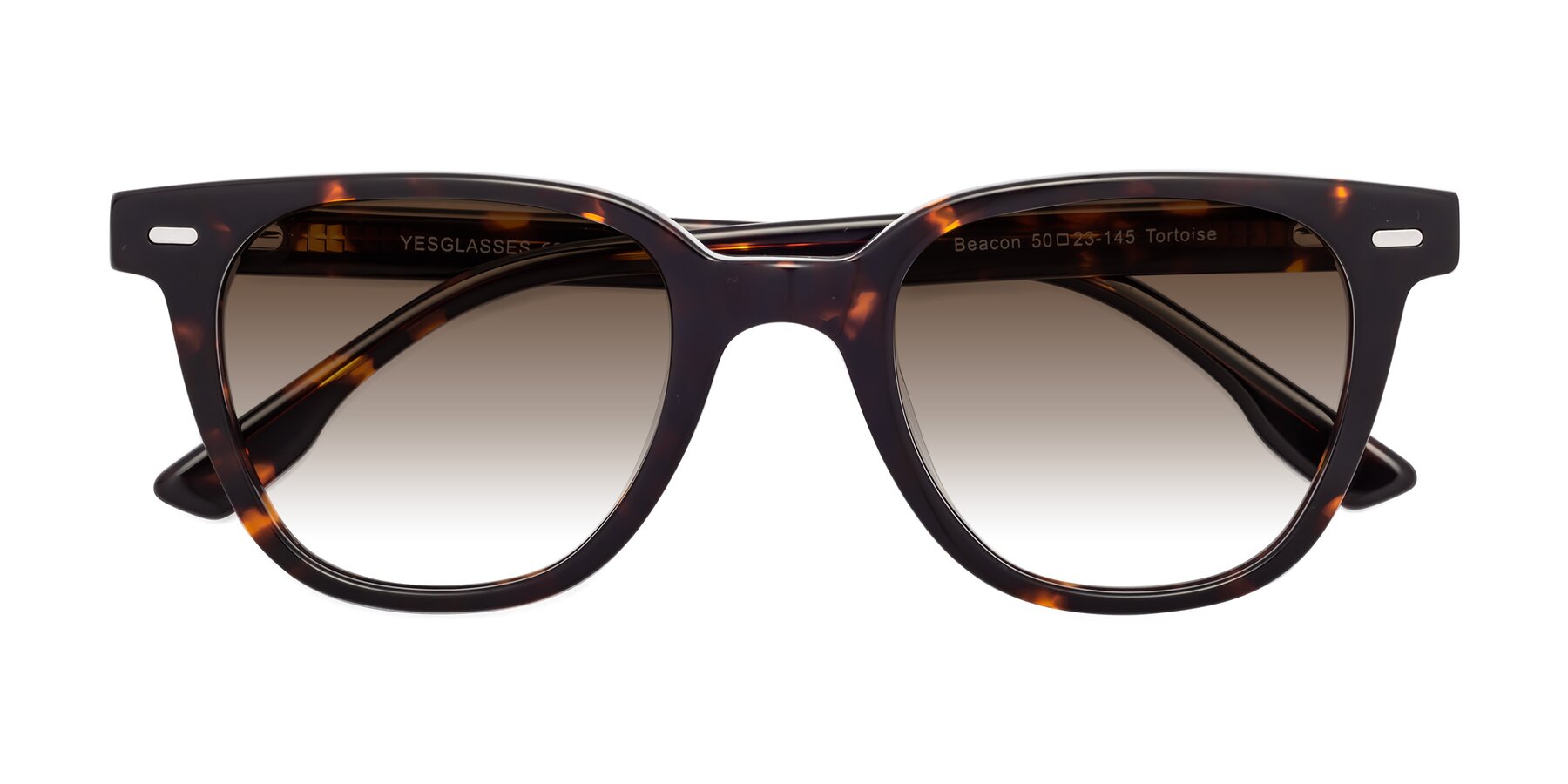 Folded Front of Beacon in Tortoise with Brown Gradient Lenses