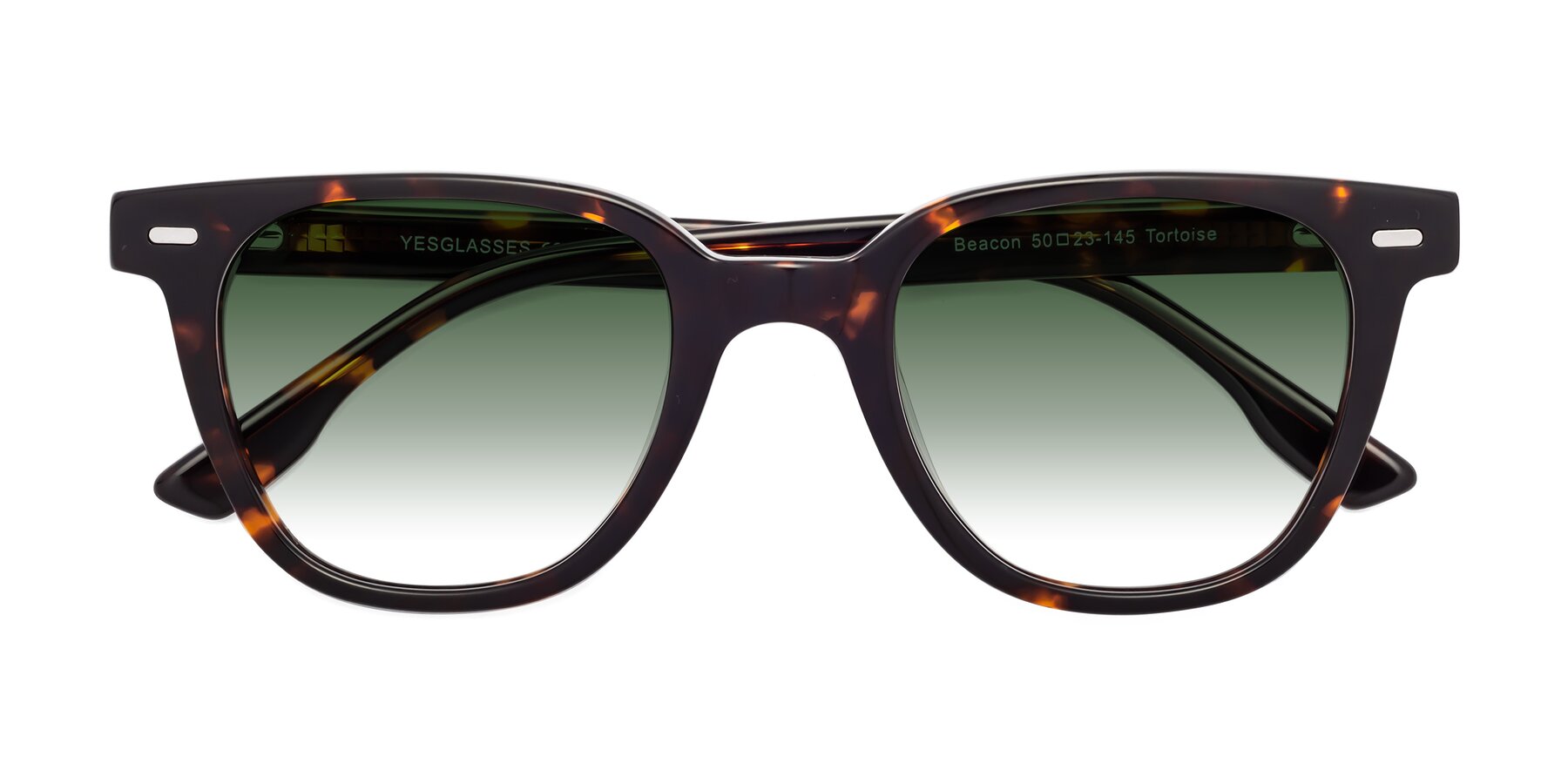 Folded Front of Beacon in Tortoise with Green Gradient Lenses