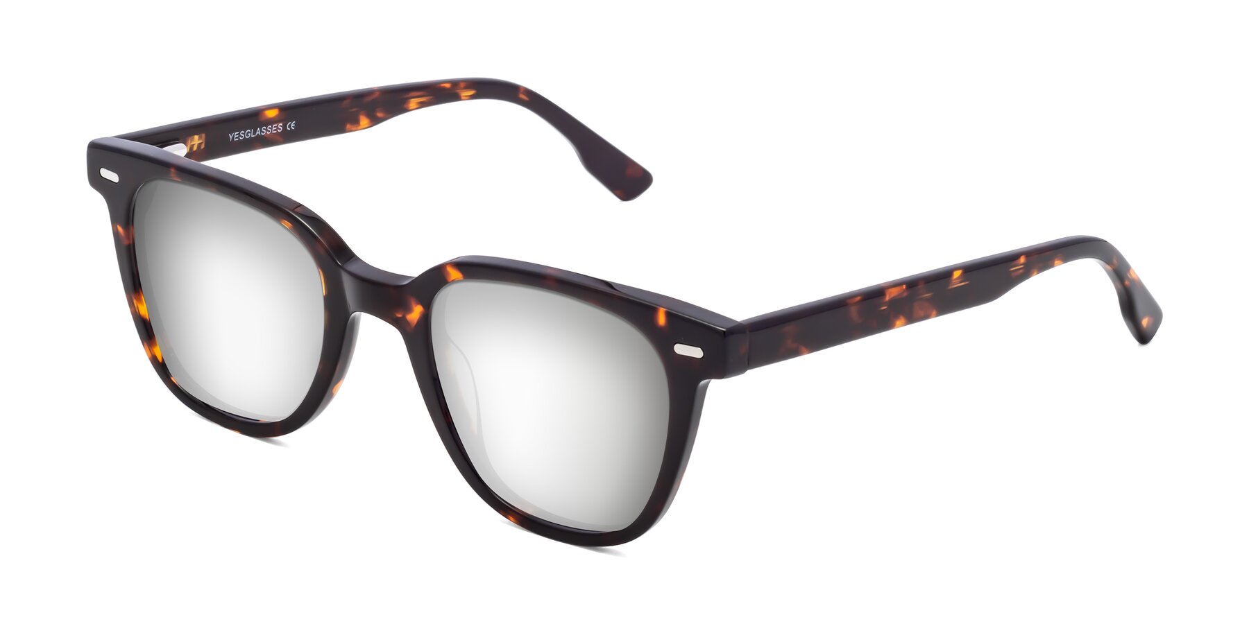 Angle of Beacon in Tortoise with Silver Mirrored Lenses