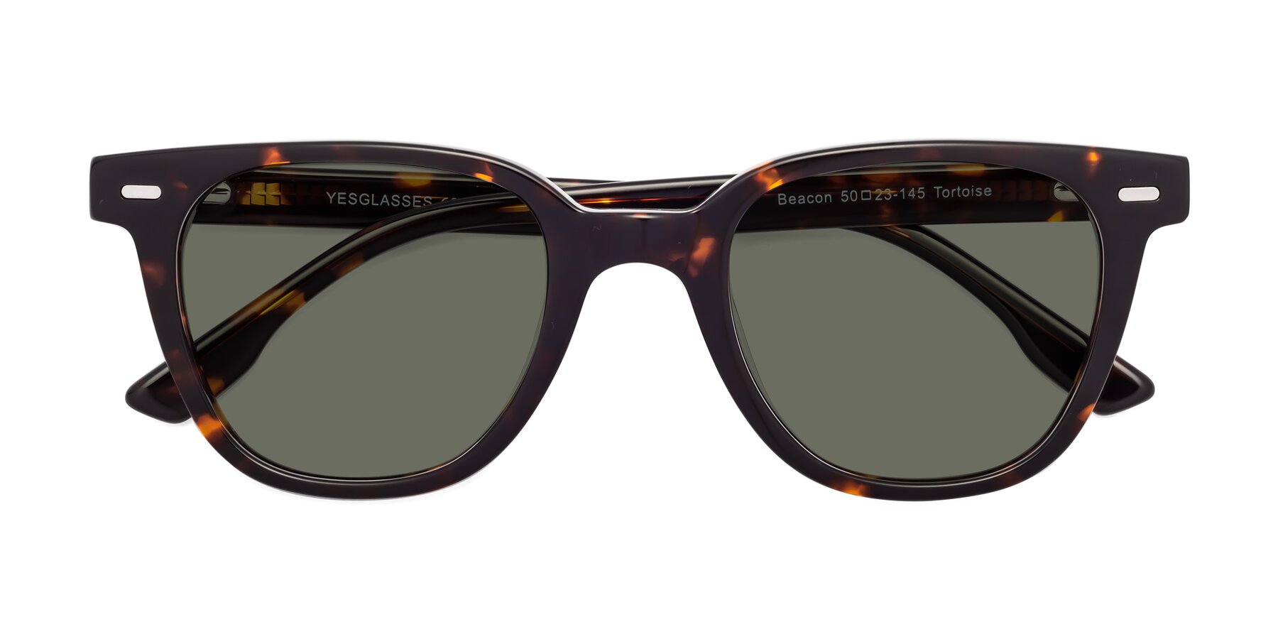 Folded Front of Beacon in Tortoise with Gray Polarized Lenses