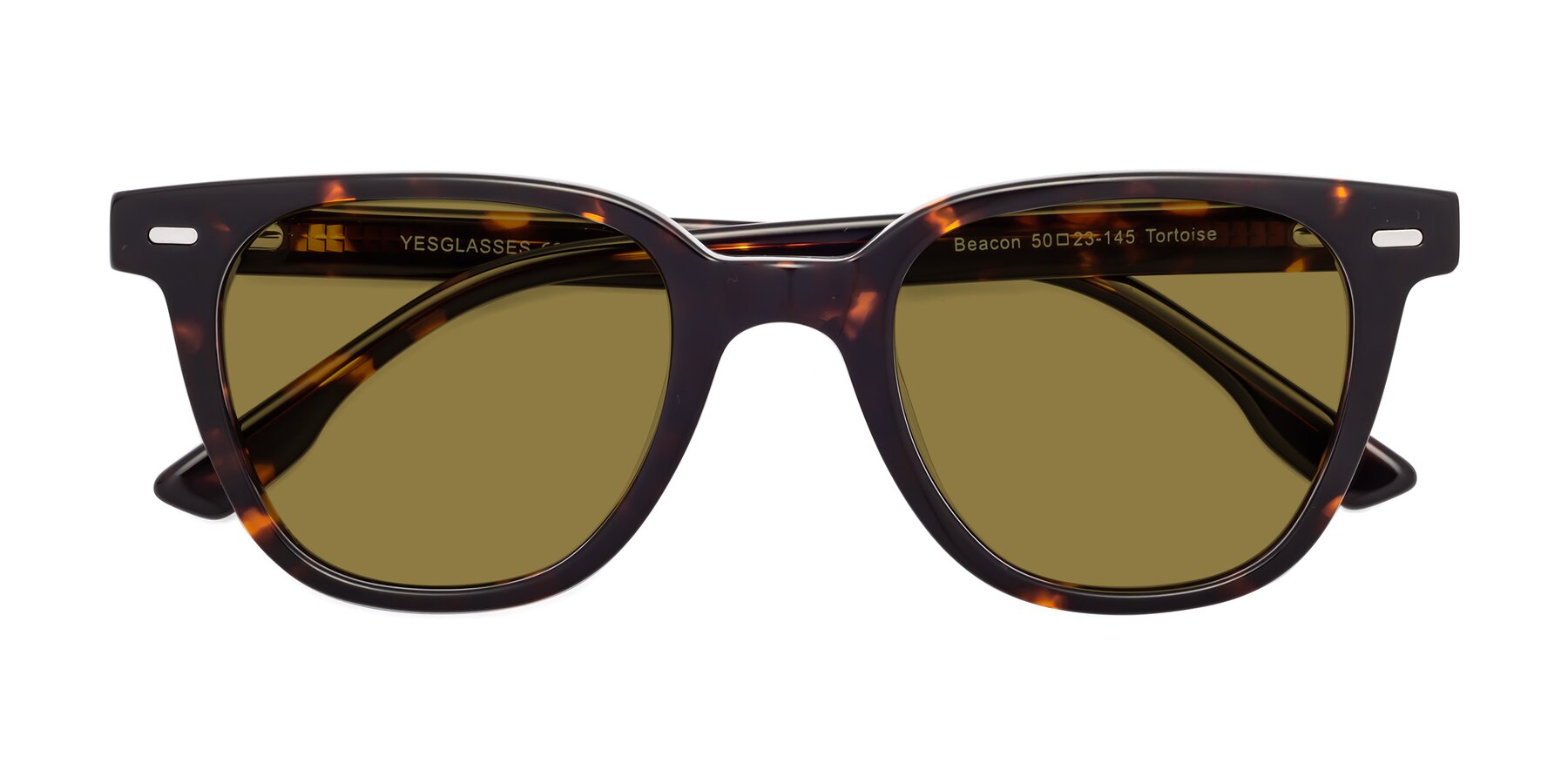 Folded Front of Beacon in Tortoise with Brown Polarized Lenses