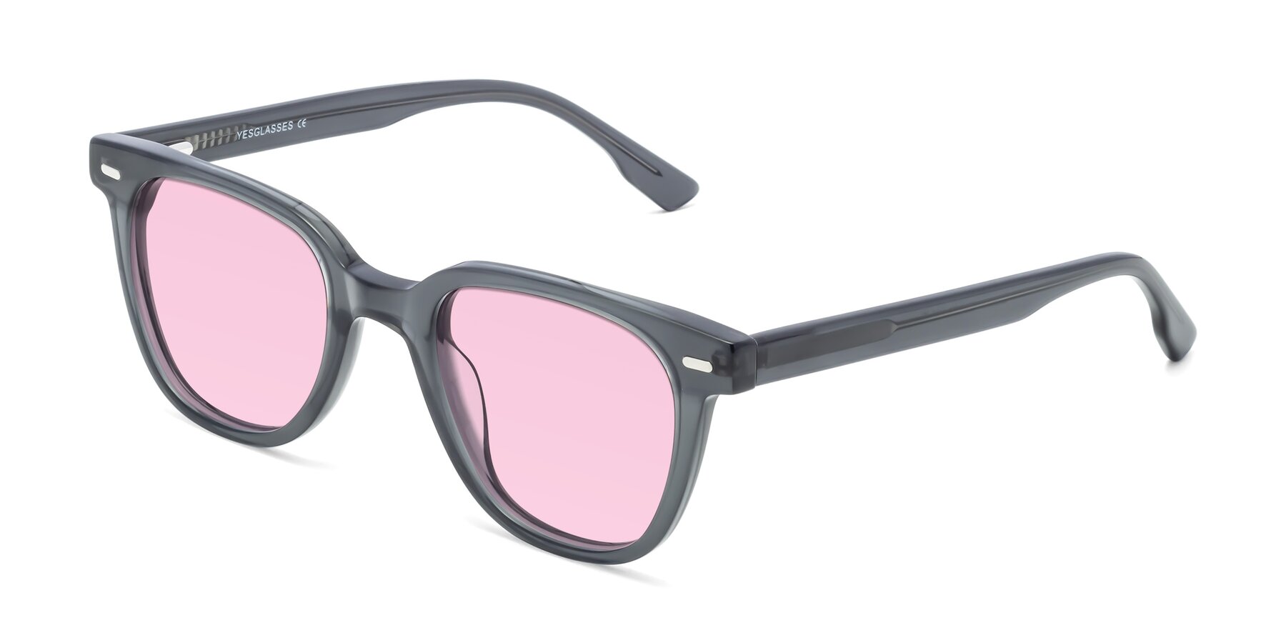 Angle of Beacon in Transparent Green with Light Pink Tinted Lenses