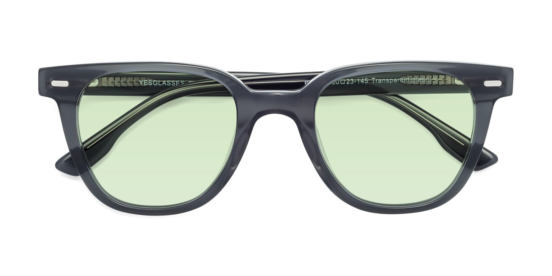 Folded Front of Beacon in Transparent Green with Light Green Tinted Lenses