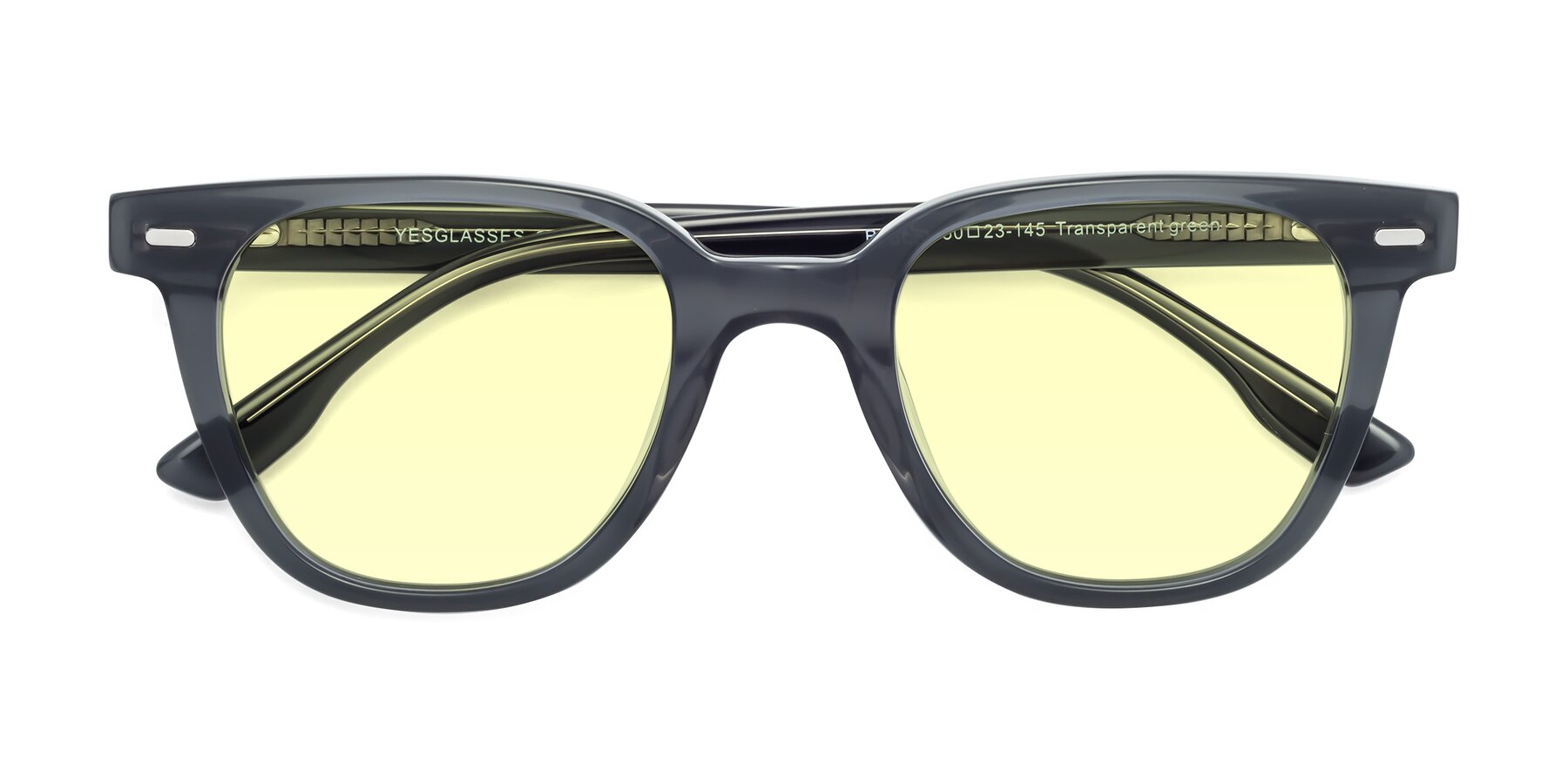 Folded Front of Beacon in Transparent Green with Light Yellow Tinted Lenses