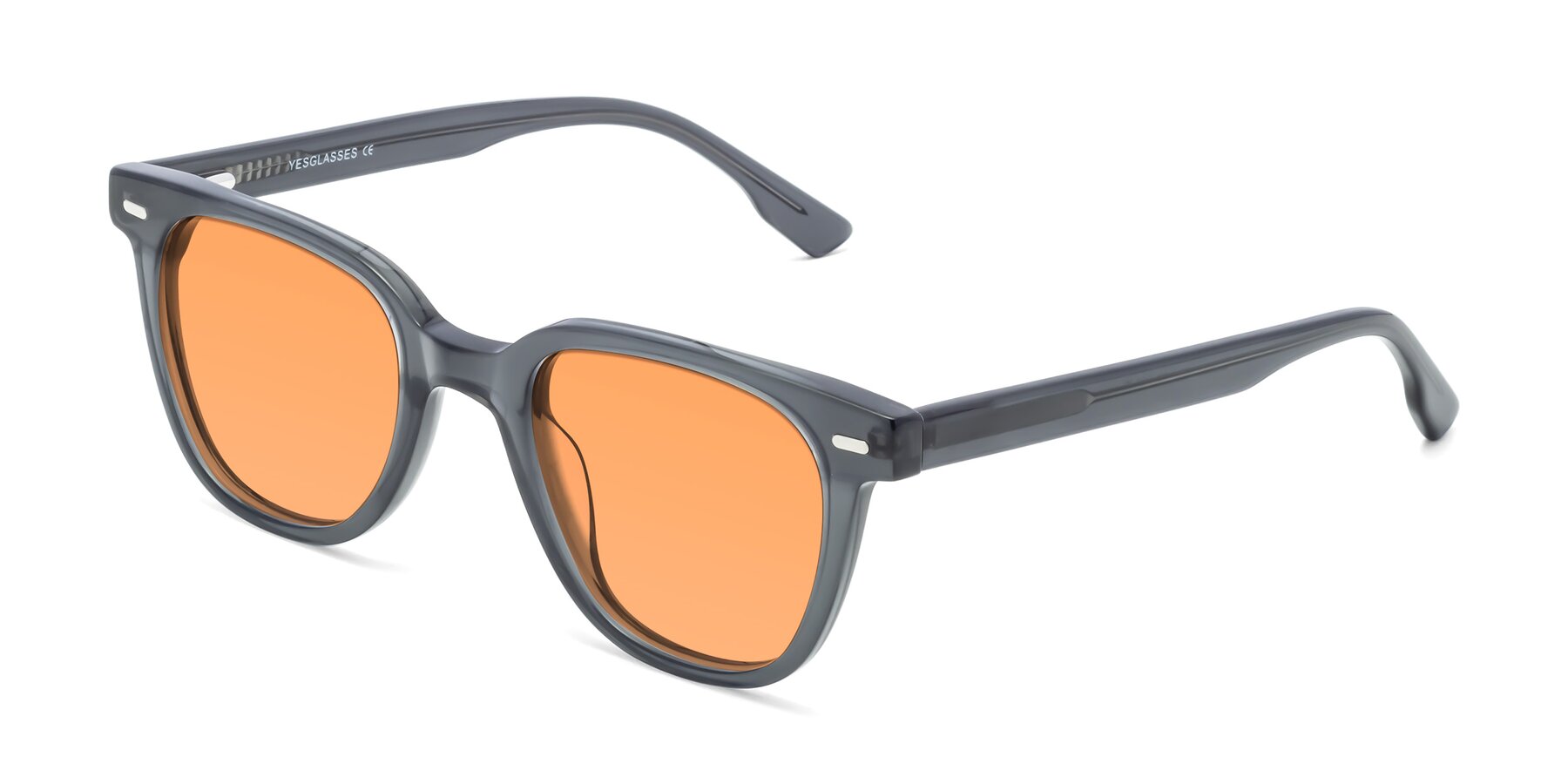 Angle of Beacon in Transparent Green with Medium Orange Tinted Lenses