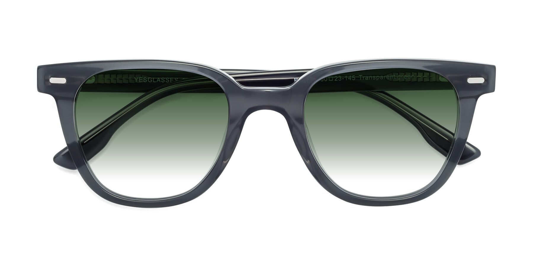 Folded Front of Beacon in Transparent Green with Green Gradient Lenses