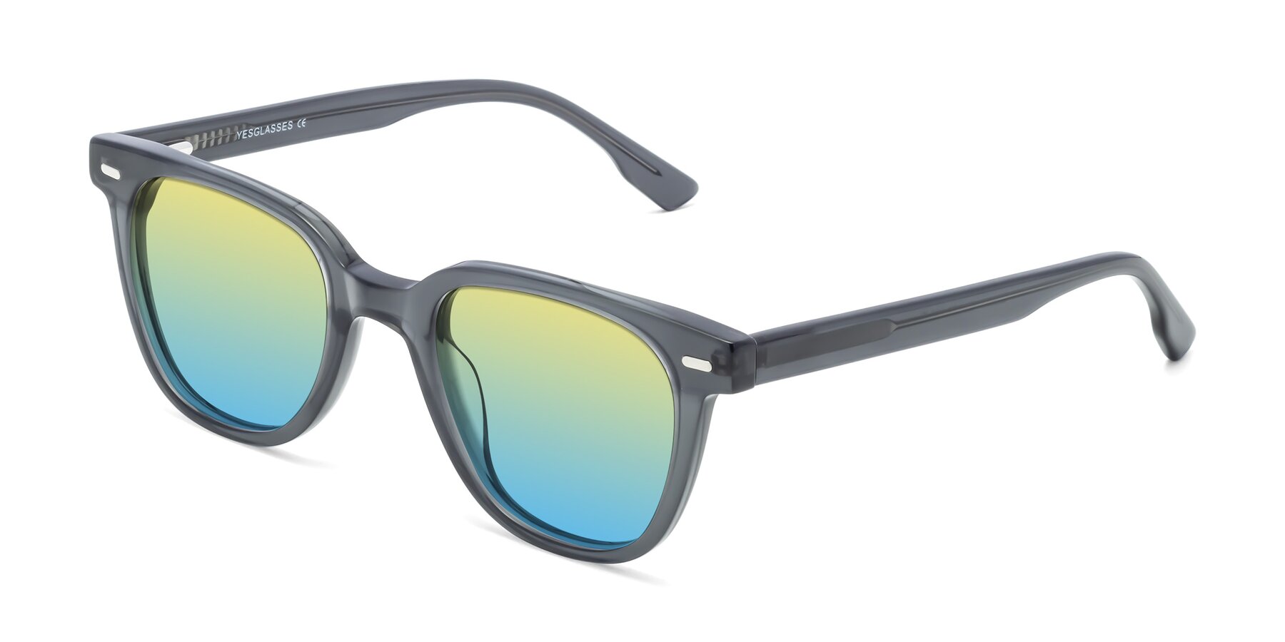 Angle of Beacon in Transparent Green with Yellow / Blue Gradient Lenses