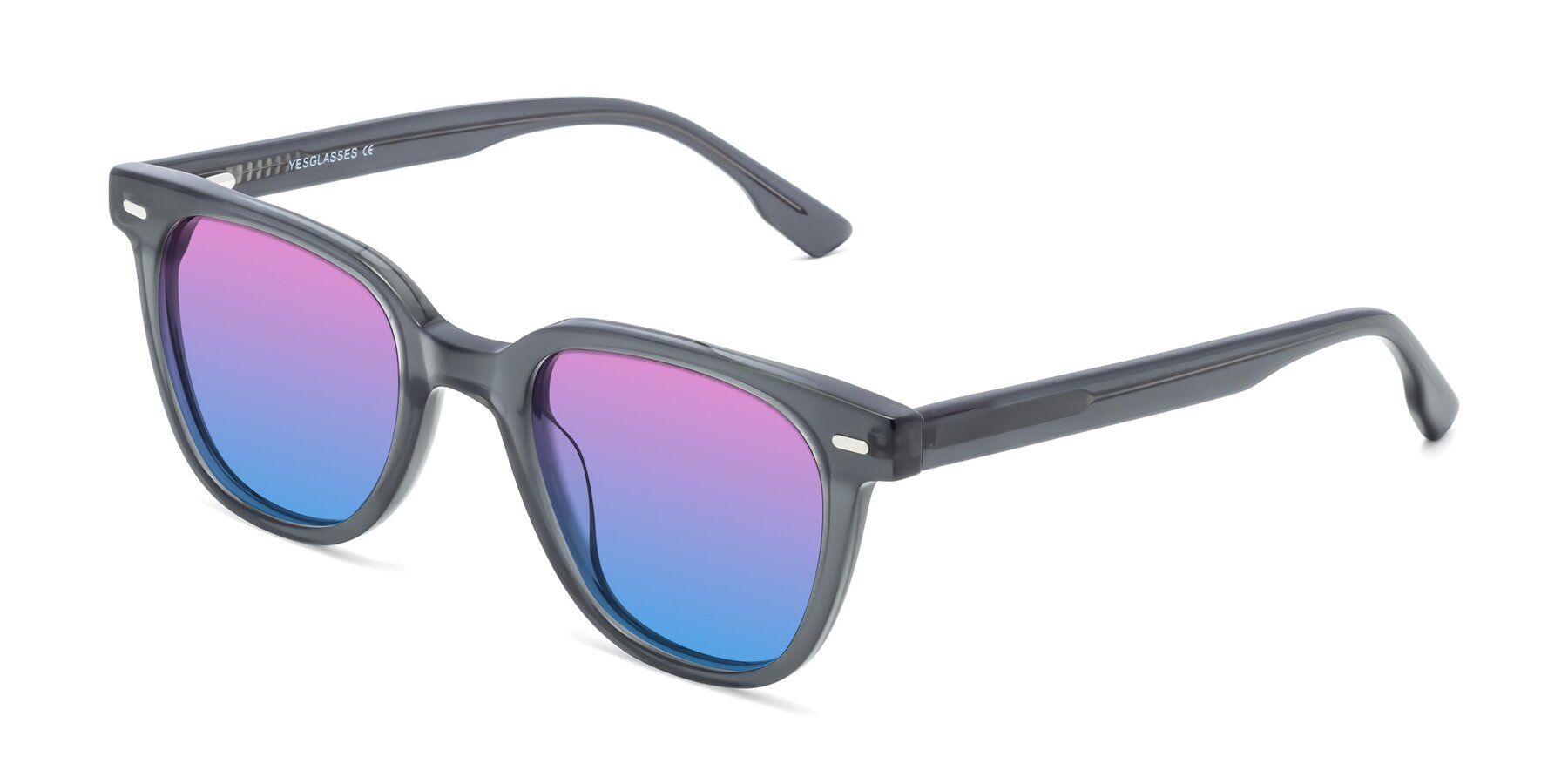 Angle of Beacon in Transparent Green with Pink / Blue Gradient Lenses