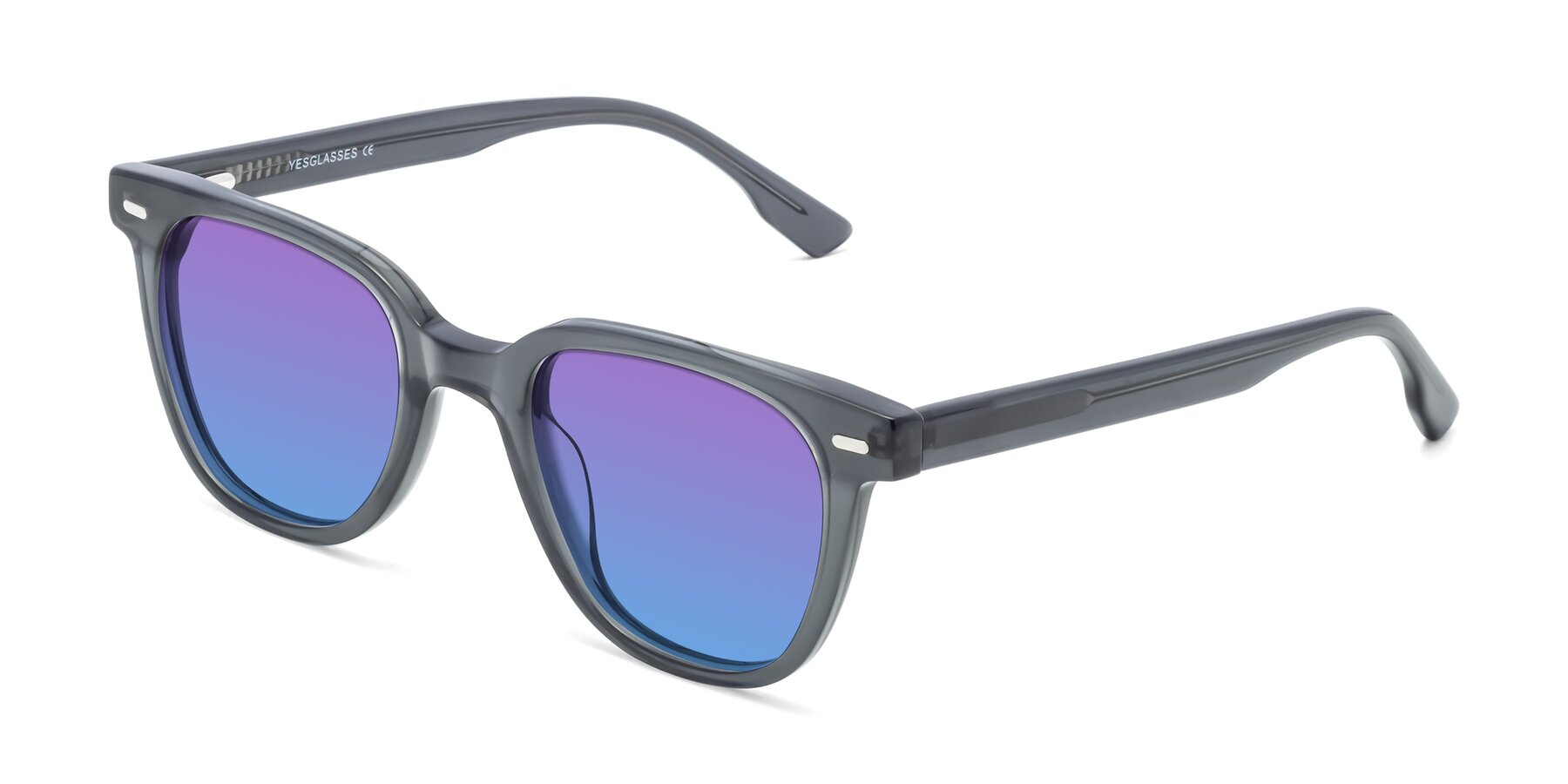 Angle of Beacon in Transparent Green with Purple / Blue Gradient Lenses