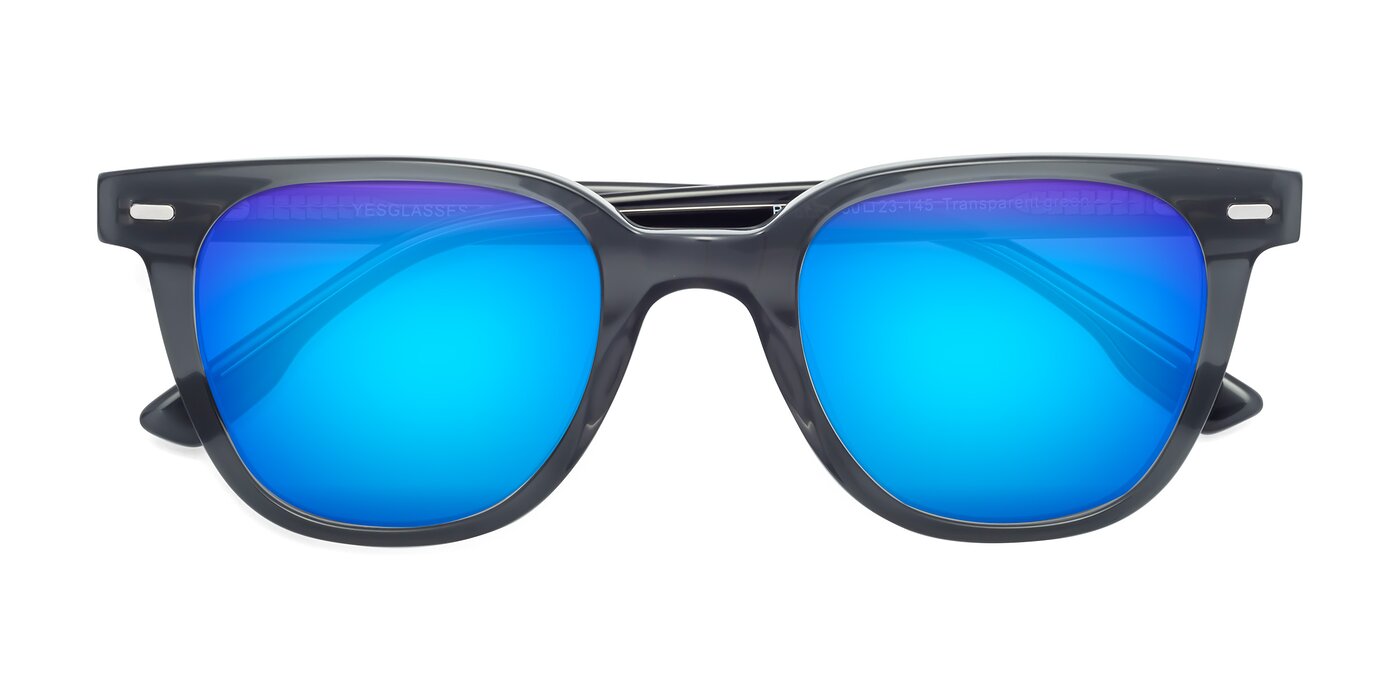 Beacon - Transparent Green Flash Mirrored Sunglasses