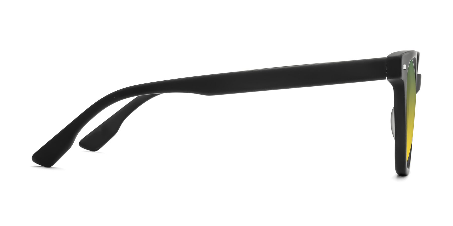 Side of Beacon in Matte Black with Green / Yellow Gradient Lenses