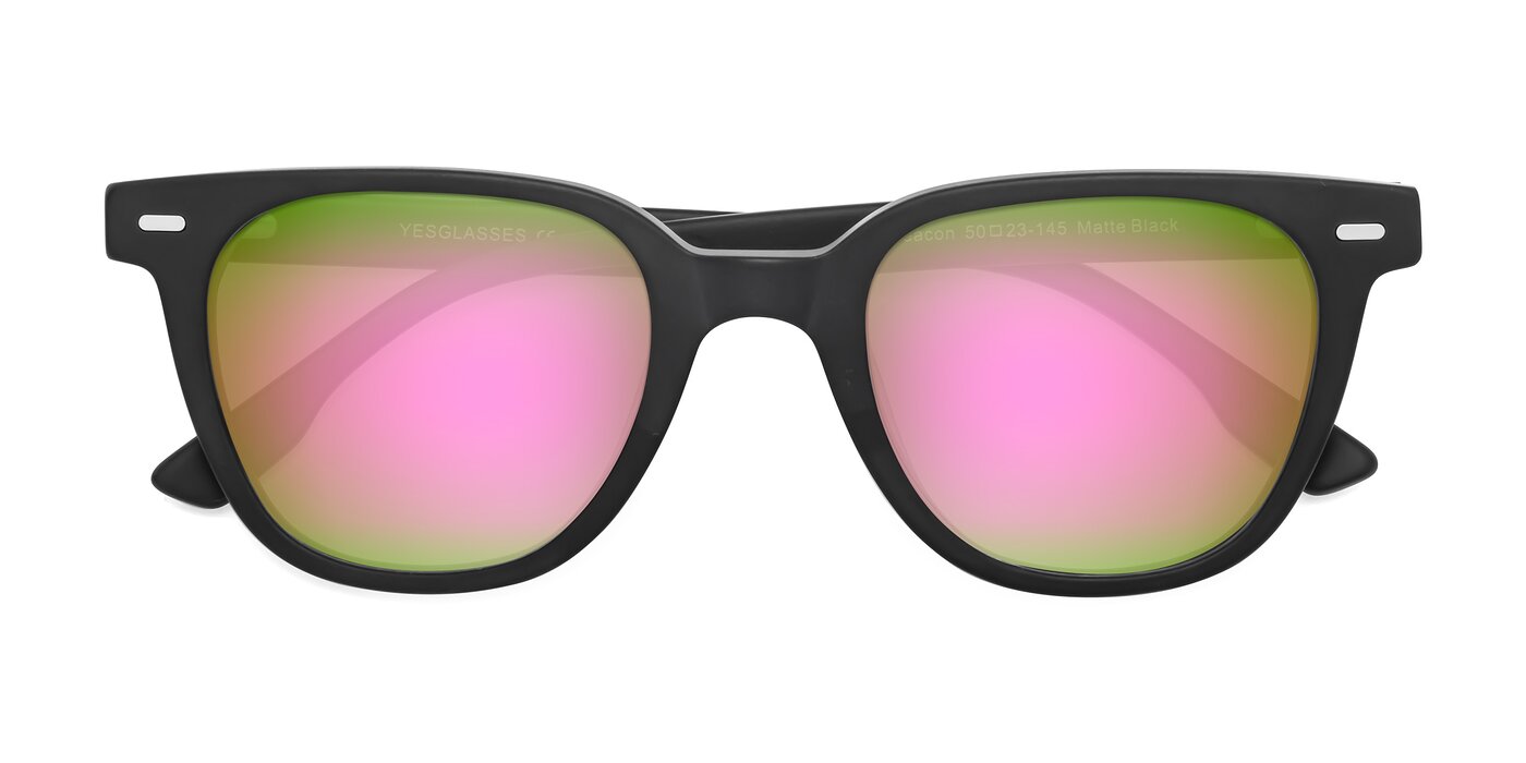Beacon - Matte Black Flash Mirrored Sunglasses