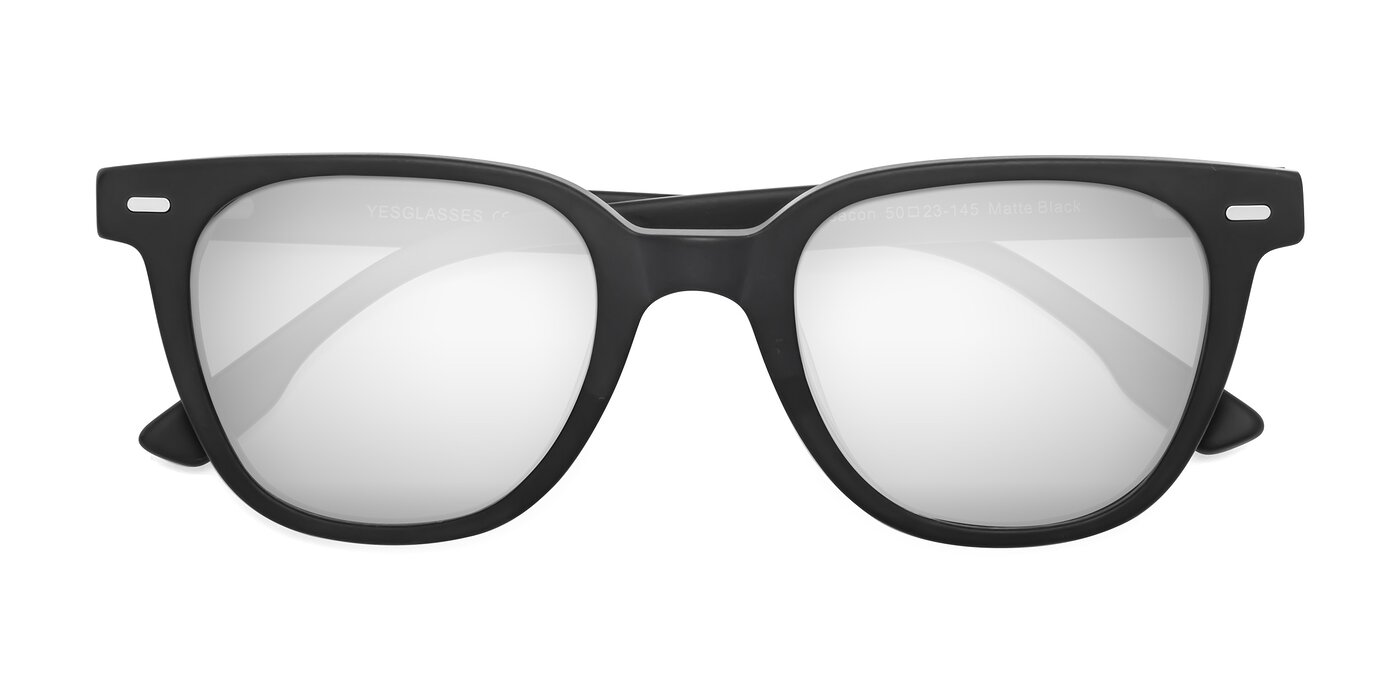 Beacon - Matte Black Flash Mirrored Sunglasses
