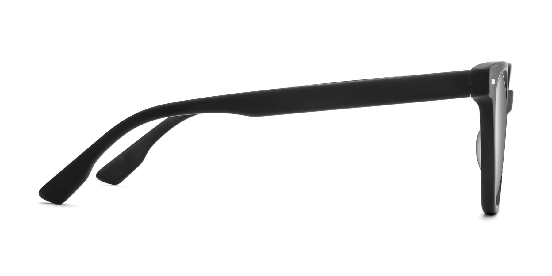 Side of Beacon in Matte Black with Silver Mirrored Lenses