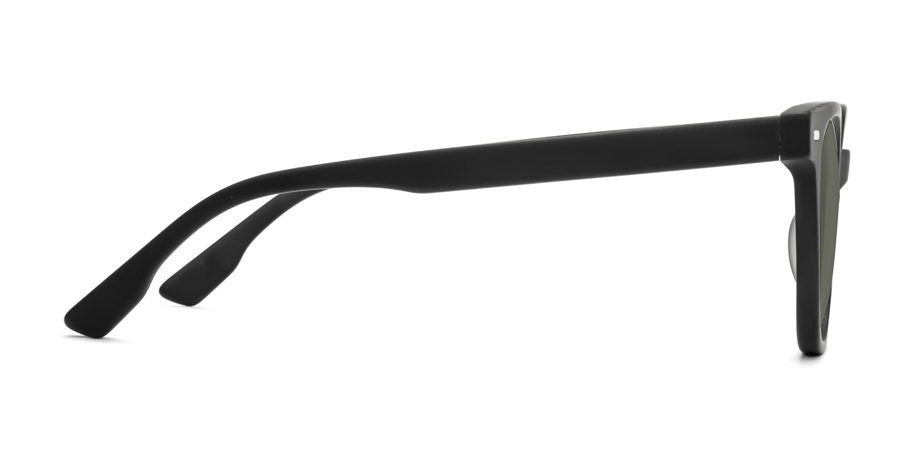 Side of Beacon in Matte Black with Gray Polarized Lenses