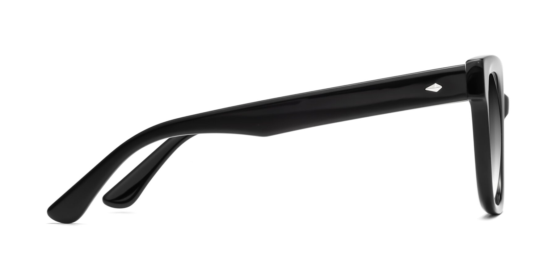 Side of Bourbon in Black with Gray Gradient Lenses