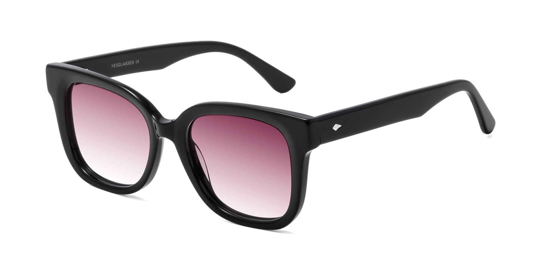 Angle of Bourbon in Black with Wine Gradient Lenses