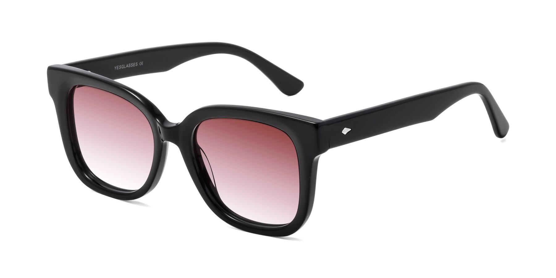 Angle of Bourbon in Black with Garnet Gradient Lenses