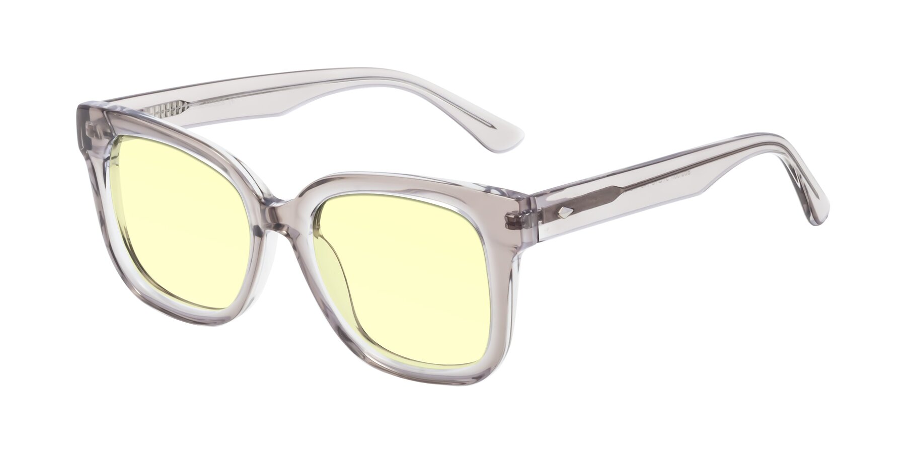 Angle of Bourbon in Transparent Gray with Light Yellow Tinted Lenses
