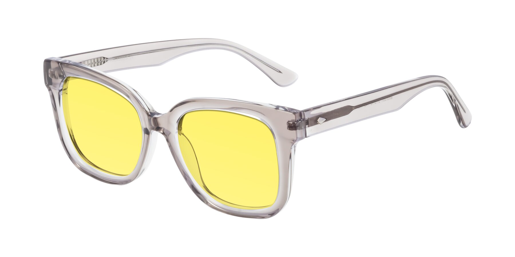 Angle of Bourbon in Transparent Gray with Medium Yellow Tinted Lenses