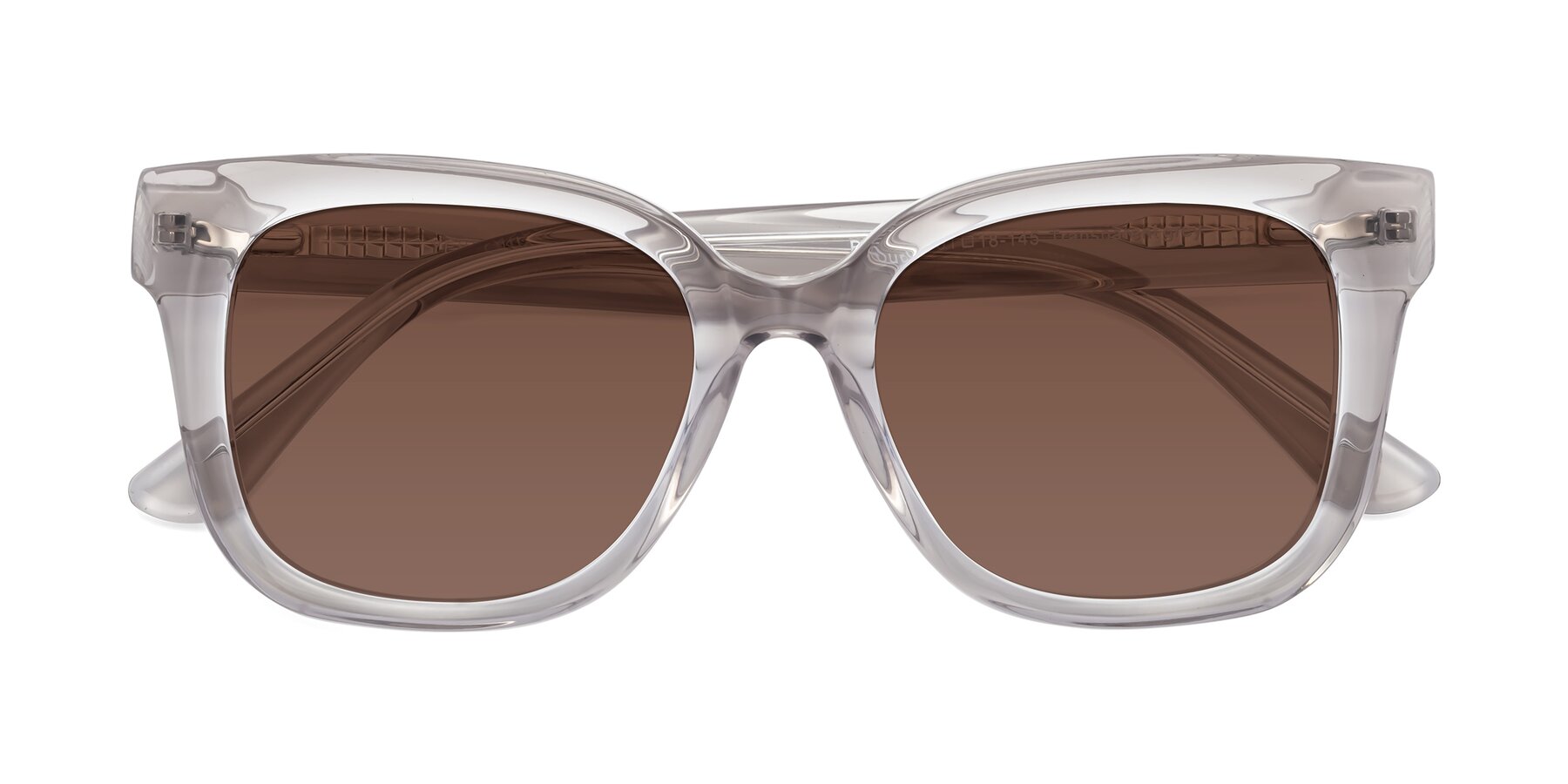 Folded Front of Bourbon in Transparent Gray with Brown Tinted Lenses