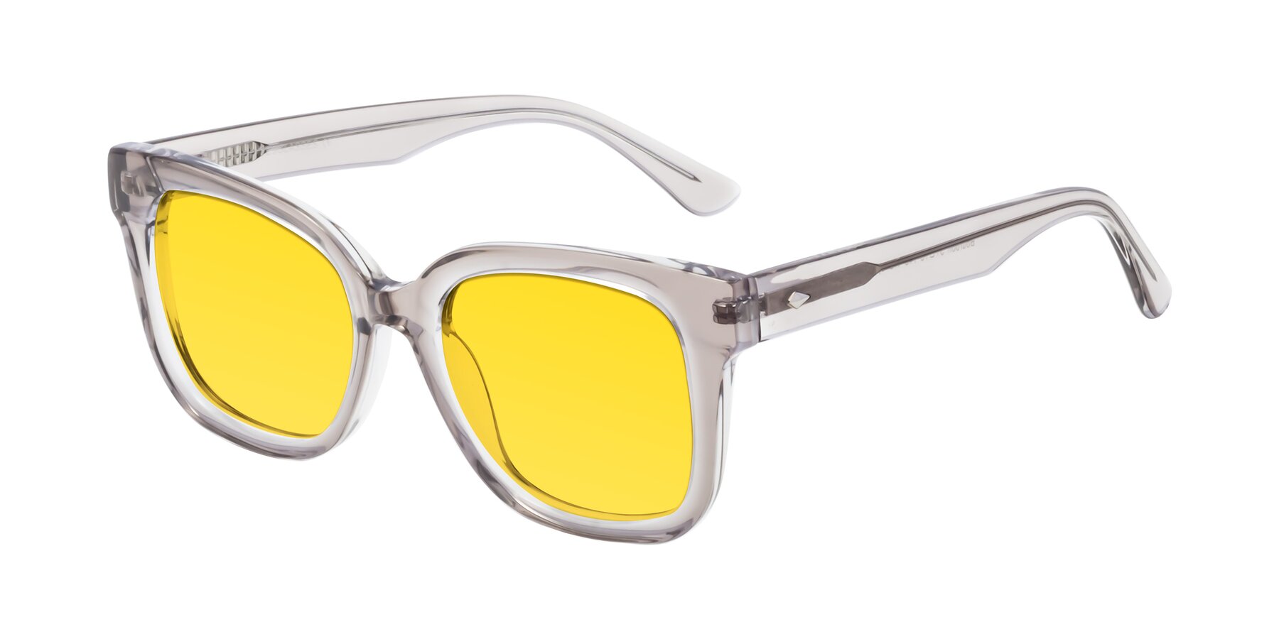 Angle of Bourbon in Transparent Gray with Yellow Tinted Lenses