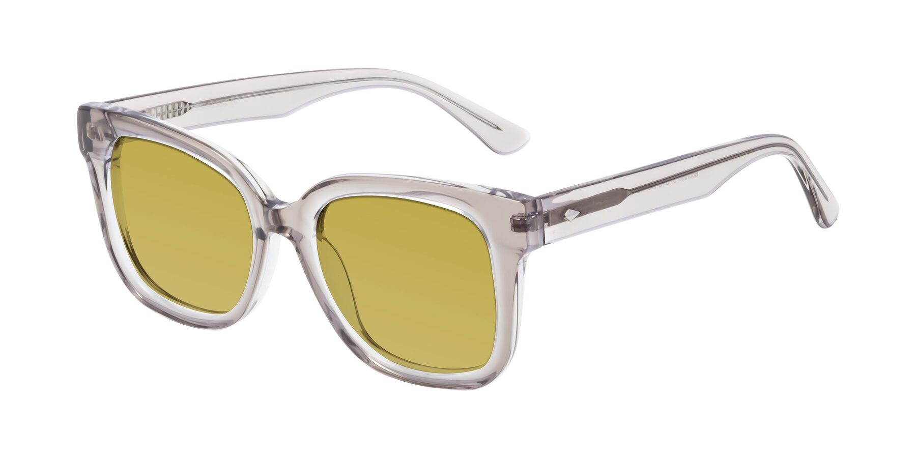 Angle of Bourbon in Transparent Gray with Champagne Tinted Lenses