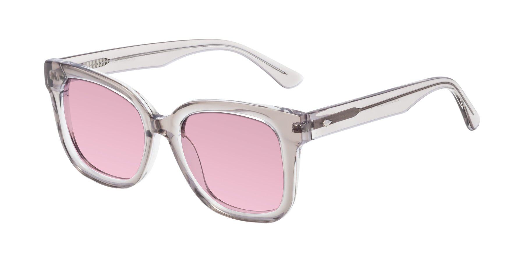 Angle of Bourbon in Transparent Gray with Light Wine Tinted Lenses