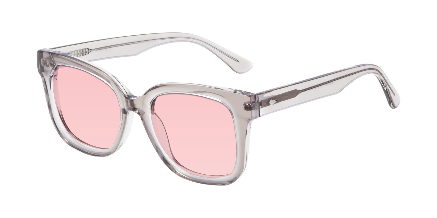 Angle of Bourbon in Transparent Gray with Light Garnet Tinted Lenses