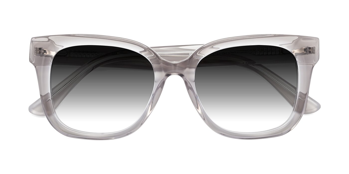 Bourbon - Transparent Gray Gradient Sunglasses