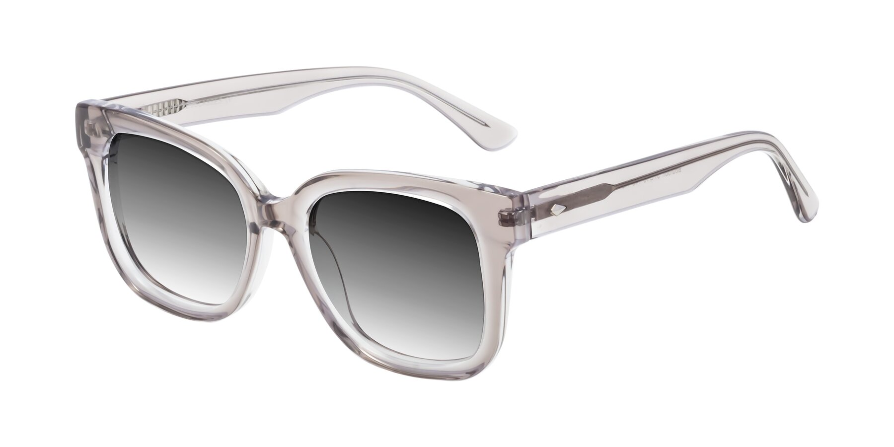 Angle of Bourbon in Transparent Gray with Gray Gradient Lenses