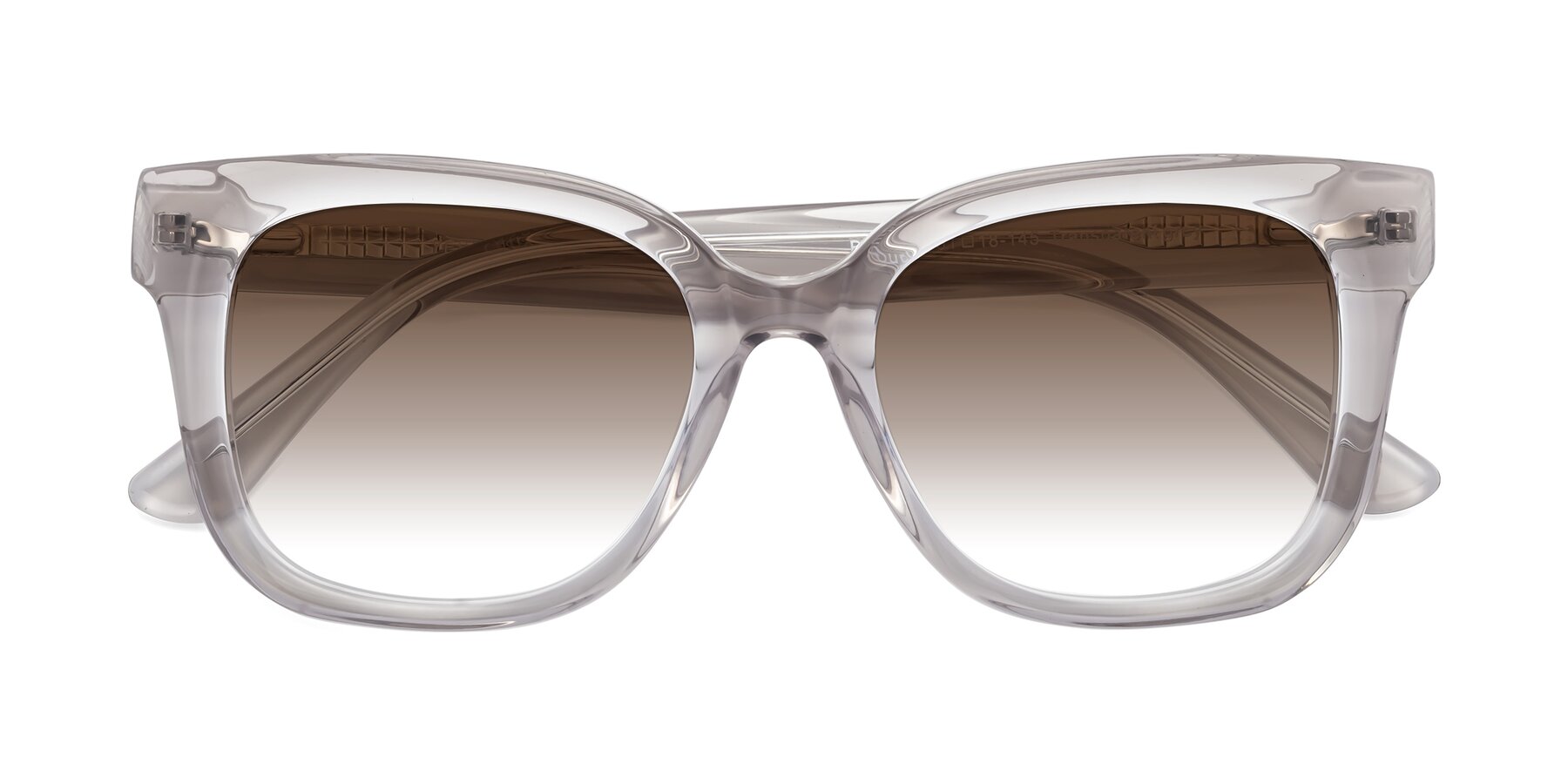 Folded Front of Bourbon in Transparent Gray with Brown Gradient Lenses
