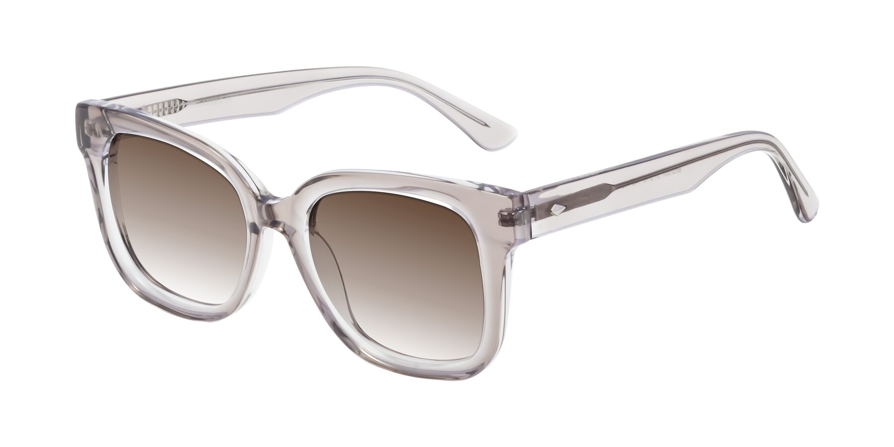 Angle of Bourbon in Transparent Gray with Brown Gradient Lenses