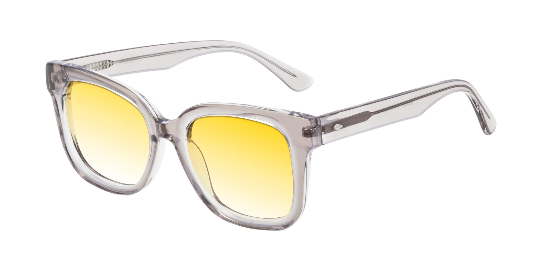 Angle of Bourbon in Transparent Gray with Yellow Gradient Lenses