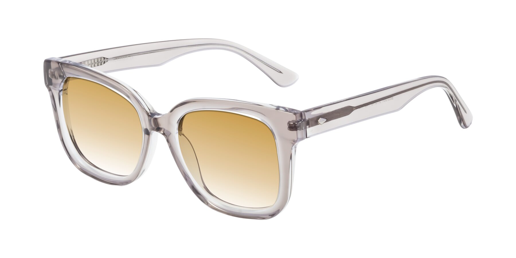 Angle of Bourbon in Transparent Gray with Champagne Gradient Lenses