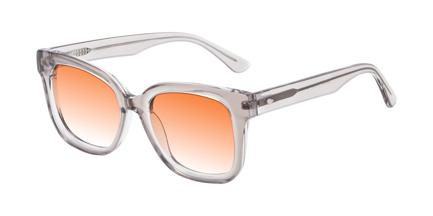 Angle of Bourbon in Transparent Gray with Orange Gradient Lenses