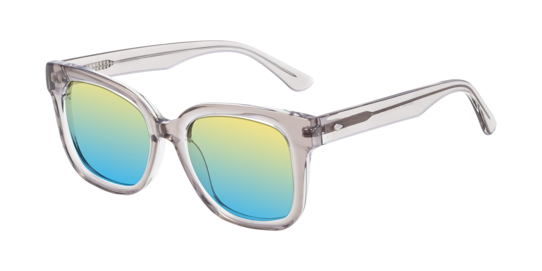 Angle of Bourbon in Transparent Gray with Yellow / Blue Gradient Lenses