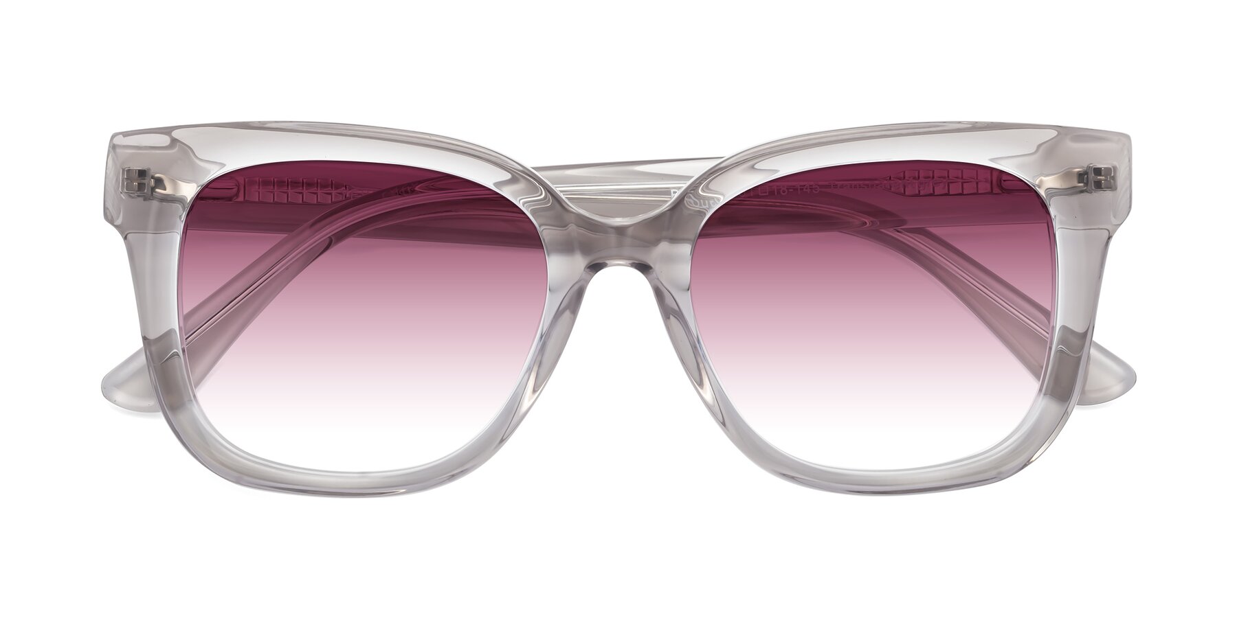 Folded Front of Bourbon in Transparent Gray with Wine Gradient Lenses