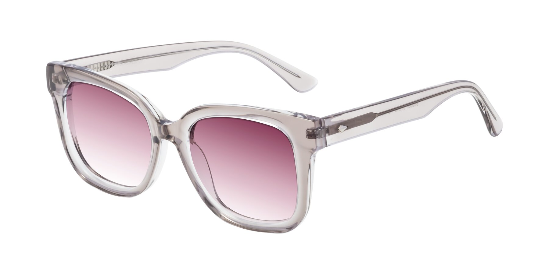 Angle of Bourbon in Transparent Gray with Wine Gradient Lenses