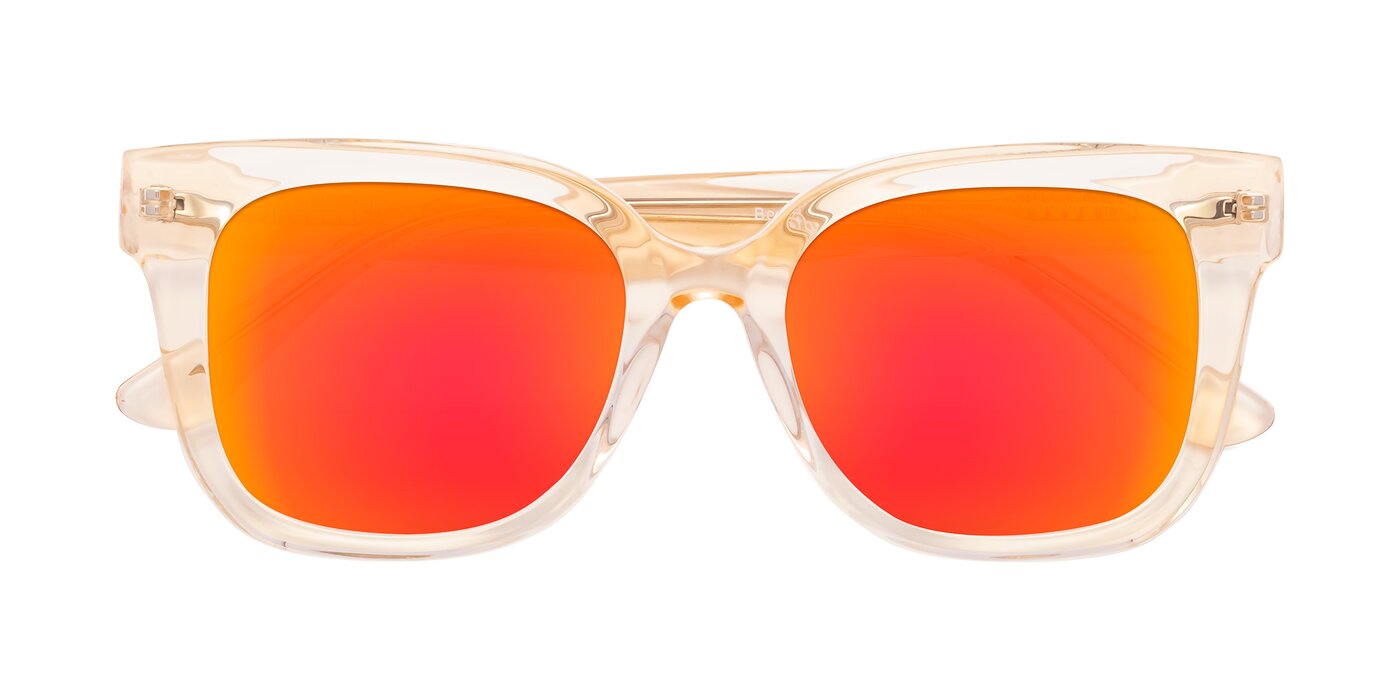 Bourbon - Translucent Brown Flash Mirrored Sunglasses