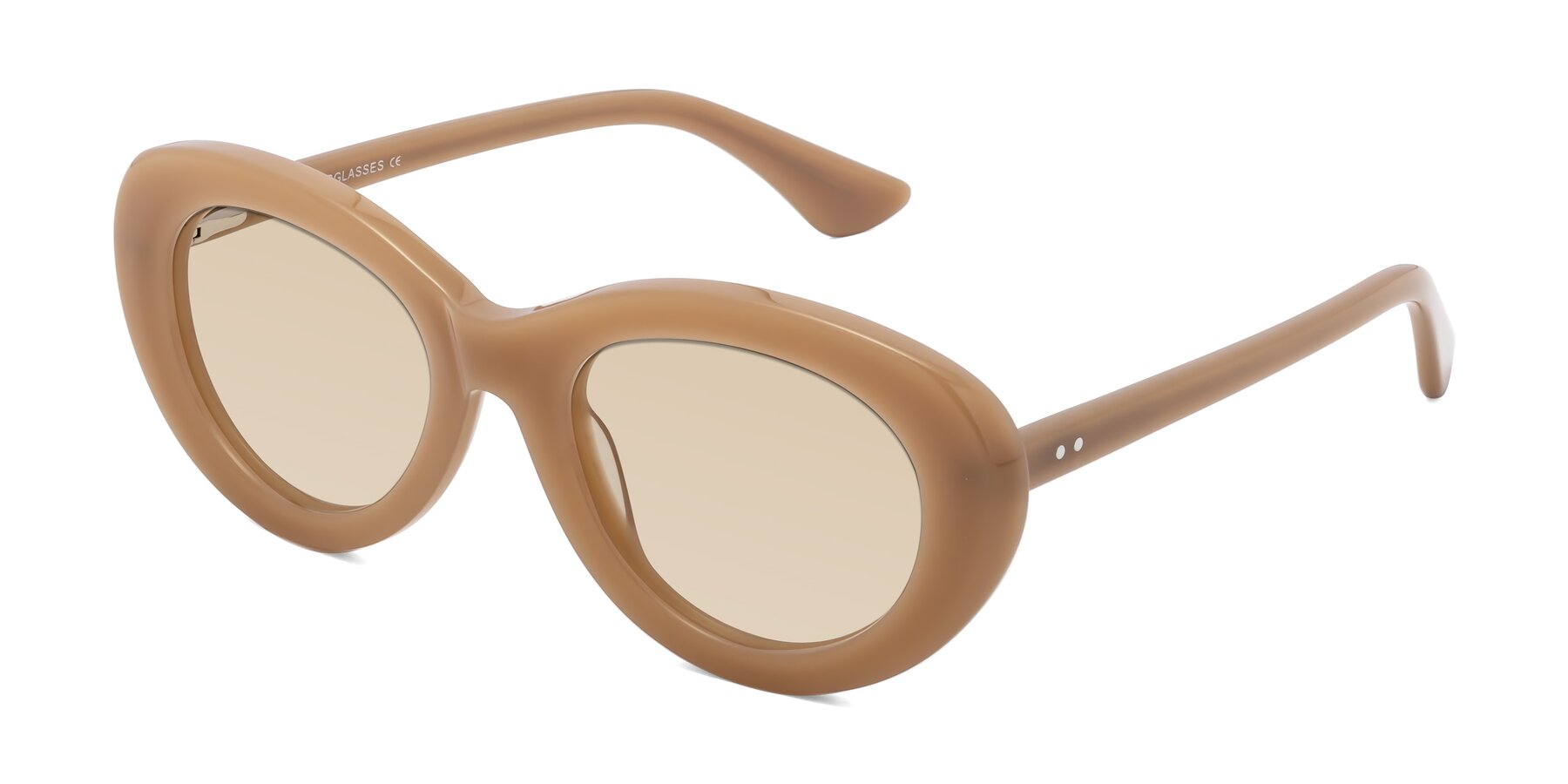 Angle of Taffeta in Brown with Light Brown Tinted Lenses